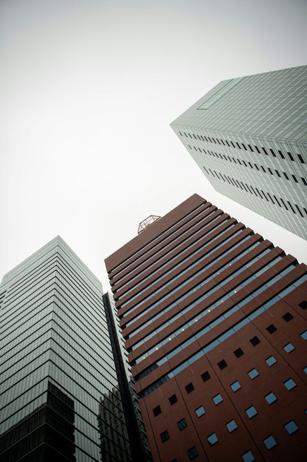 Modern office buildings in the Tokyo financial district skyline